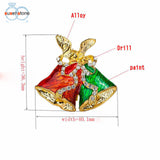 Fashion Chain Jewelry Christmas Bells Rhinestone Brooch Jewelry
