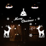 christmas decorations for home Merry Christmas Tree Snowflake Decoration Window Stickers