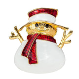 2017 new Christmas Snowman Brooch Fashion Chain Jewelry Christmas Bells Rhinestone Brooch Jewelry Wonderful gift #45