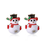 Christmas Fashionable Joker Snowman Stud Earrings Christmas fashion Snowman Earrings