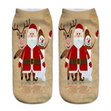 3D Printed Christmas Low Cut Ankle Sport Socks